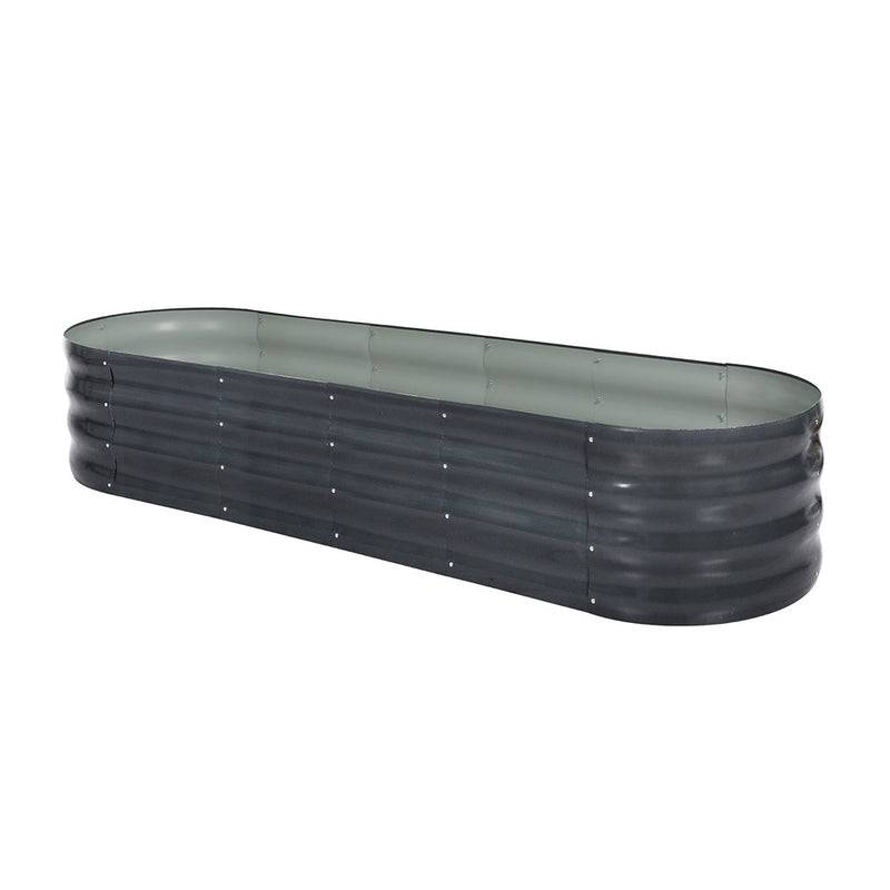 Lambu Garden Bed Planter Raised Coated Steel Vegetable Beds Oval 320x80x42cm - Emete Store