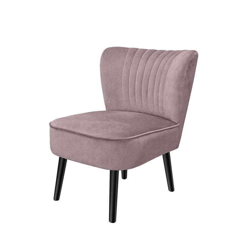 Levede Accent Chair Velvet Sofa Single Seater Lounge Shell Scallop Home Pink - Emete Store