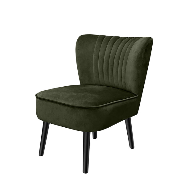 Levede Accent Chair Velvet Sofa Single Seater Lounge Shell Scallop Home Green - Emete Store