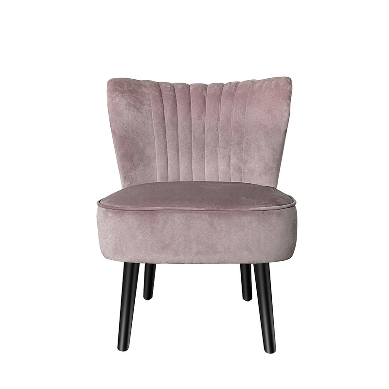 Levede Accent Chair Velvet Sofa Single Seater Lounge Shell Scallop Home Pink - Emete Store