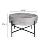 Levede Foot Stool Ottoman Footstool Velvet Accent Chair Round Dressing Vanity - Emete Store