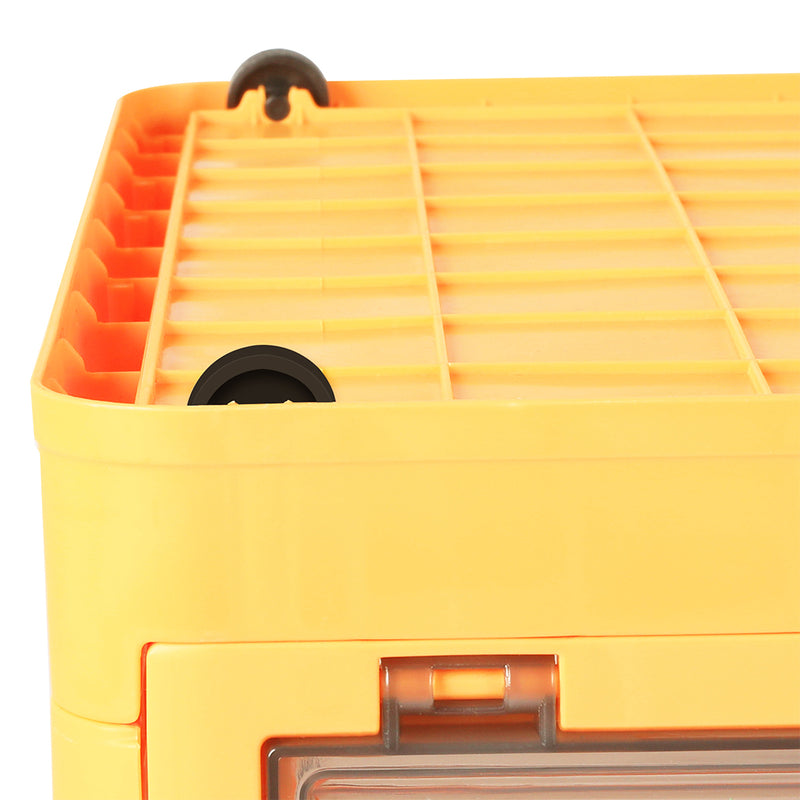 Storage Organiser Large Box Stackable Containers 5 Side Open Foldable Wheels - Emete Store