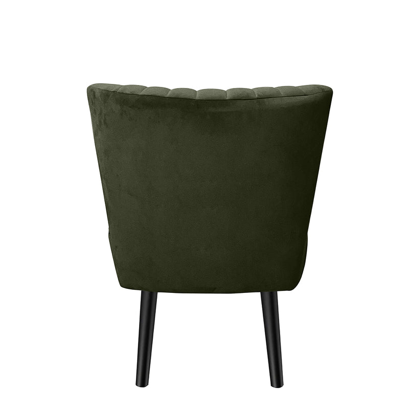 Levede Accent Chair Velvet Sofa Single Seater Lounge Shell Scallop Home Green - Emete Store