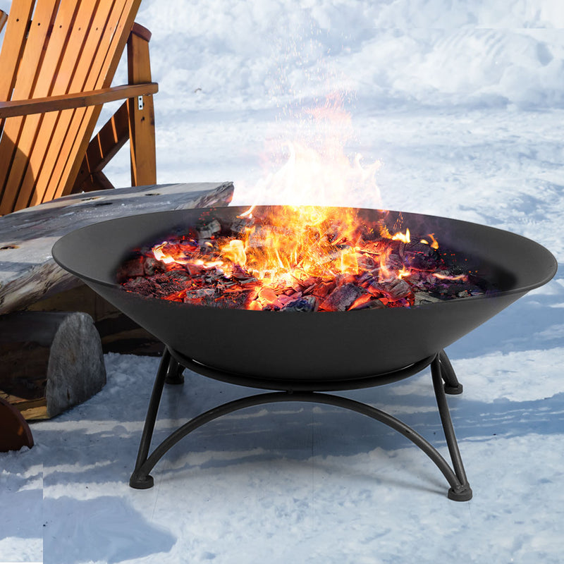 Fire Pit Bowl Firepit Garden Outdoor Patio Fireplace Heater 70 - Moyasu 2IN1 Steel Idropship