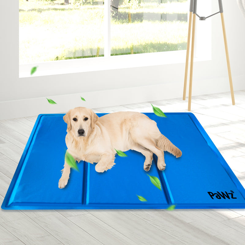 PaWz Pet Cooling Mat Gel Mats Bed Cool Pad Puppy Cat Non-Toxic Summer 140x90cm Emete store