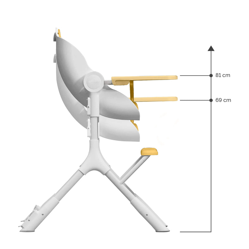 Oribel Cocoon Z High Chair | Lounger - Lemonade Yellow - Emete Store