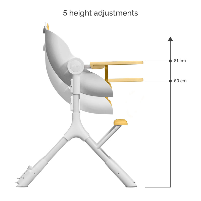 Oribel Cocoon Z High Chair | Lounger - Lemonade Yellow - Emete Store